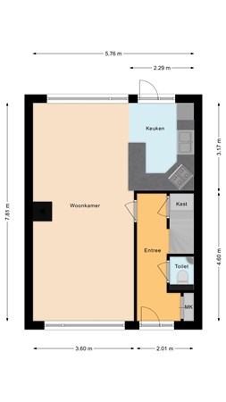 Floorplan - Ambachtshof 80, 2411 GJ Bodegraven